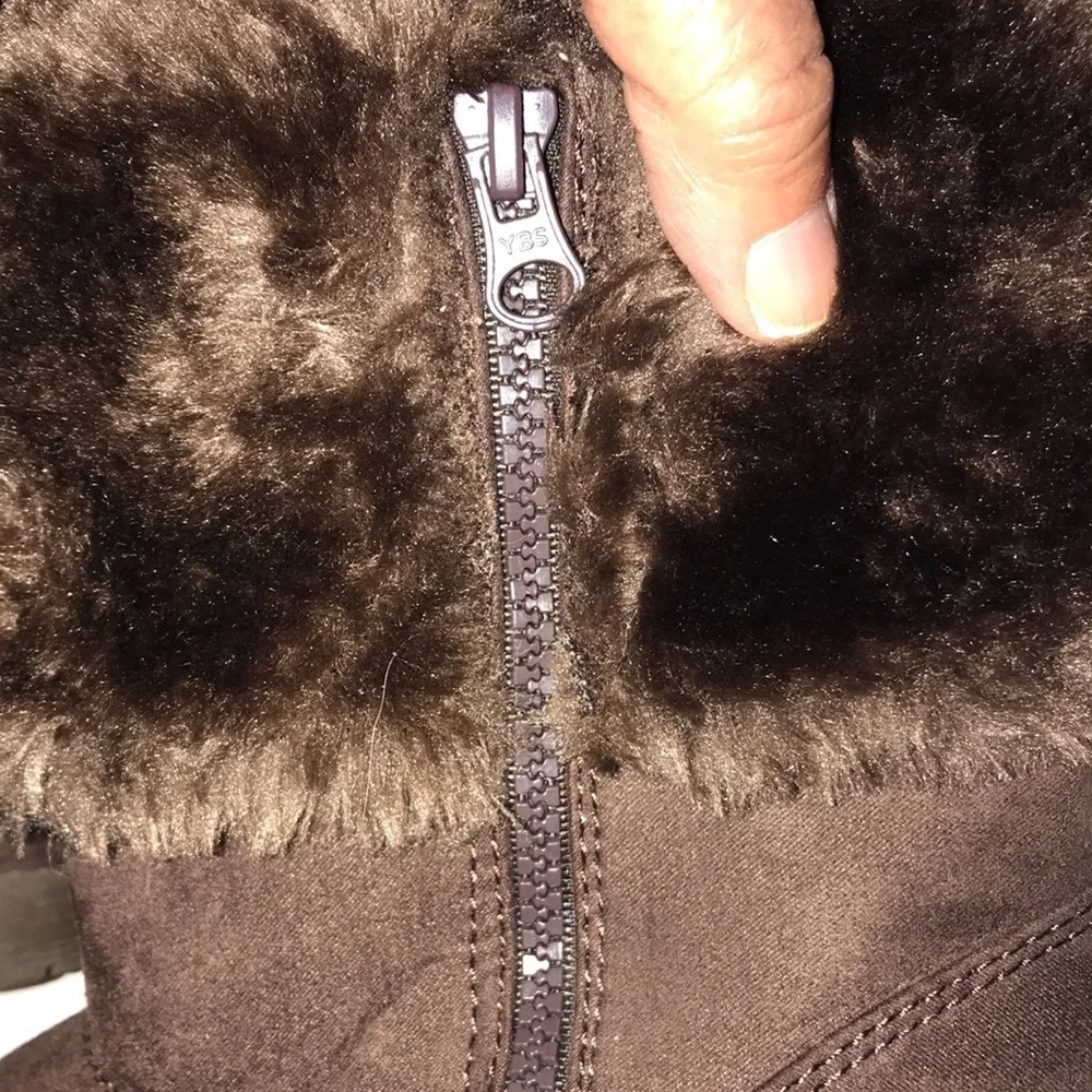 Girl’s Cat & Jack “Suede” Fur Boots
